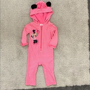 One piece Minnie Mouse swim rash guard